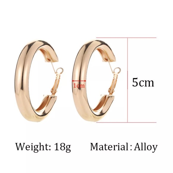 🌟Chunky tube hoops🌟 - Picture 2 of 3